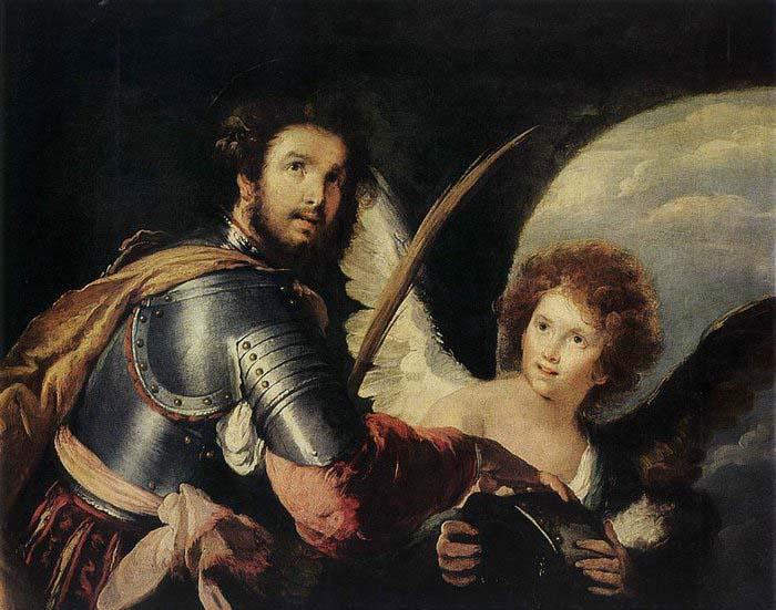 Bernardo Strozzi St Maurice and the Angel Germany oil painting art